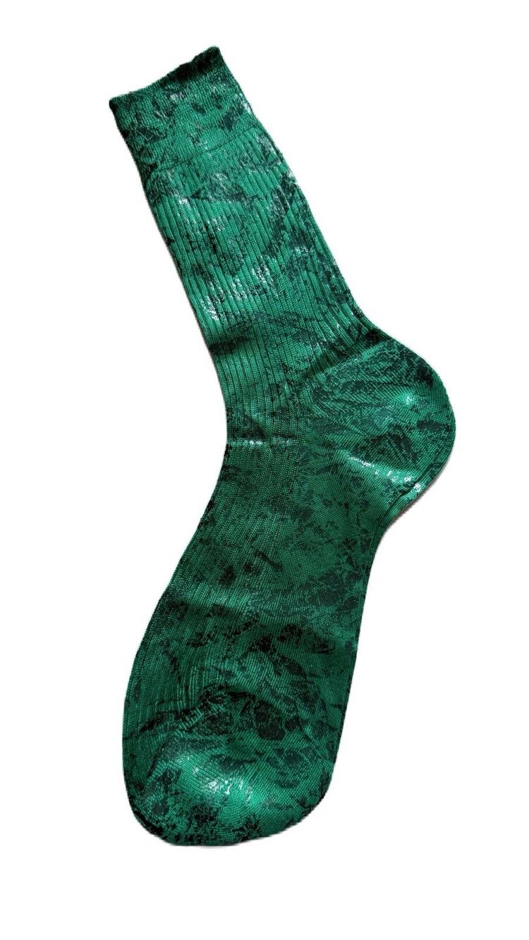 Maria La Rosa Green Silk Socks New